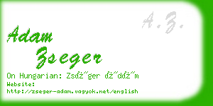 adam zseger business card
